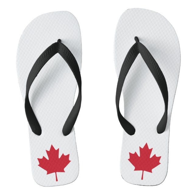 Canada Maple Leaf Flip Flops (Footbed)