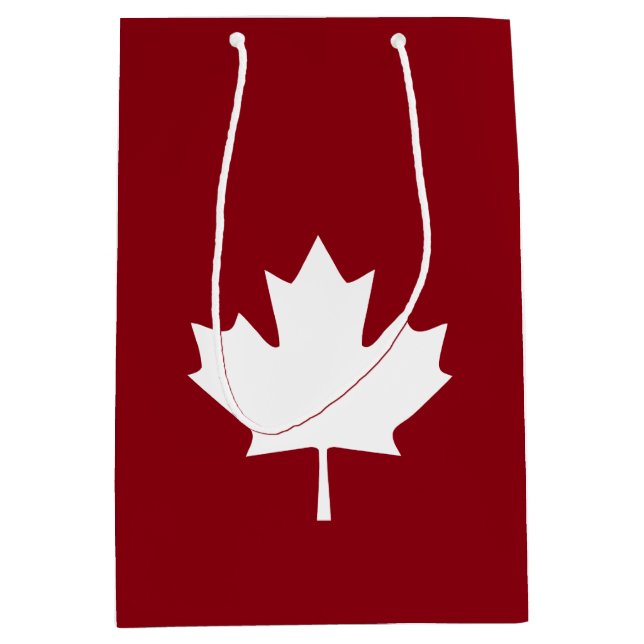 Canada Maple Leaf Gift Bag - Reverse Colors (Front)