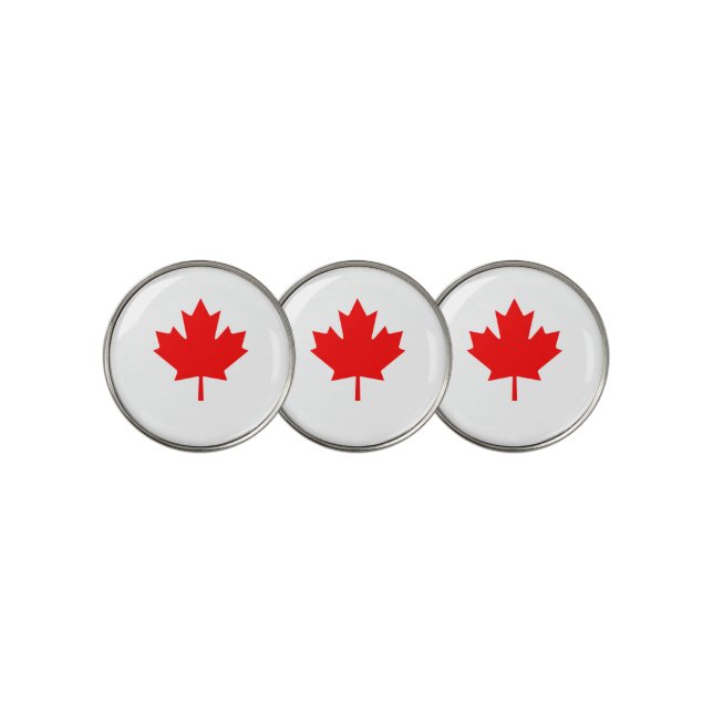 Canada maple leaf golf ball marker (3 Up)
