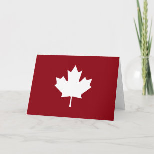 Canada Maple Leaf Greeting Card - Blank Inside