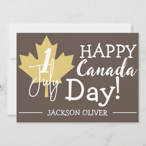 Canada Maple Leaf Happy canada day 1st of July Holiday Card