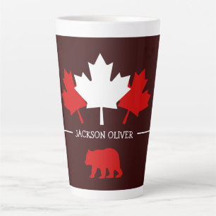 Canada Maple Leaf, Happy canada day, 1st of July Latte Mug