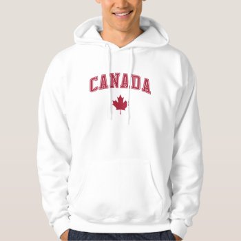 Canada   Maple Leaf Hoodie by RodRoelsDesign at Zazzle