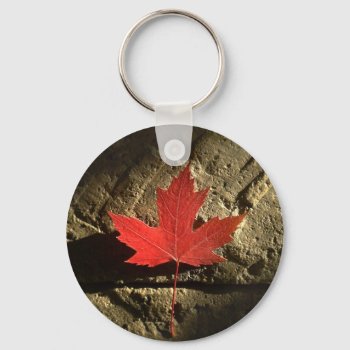 Canada Maple Leaf Keychain by tempera70 at Zazzle