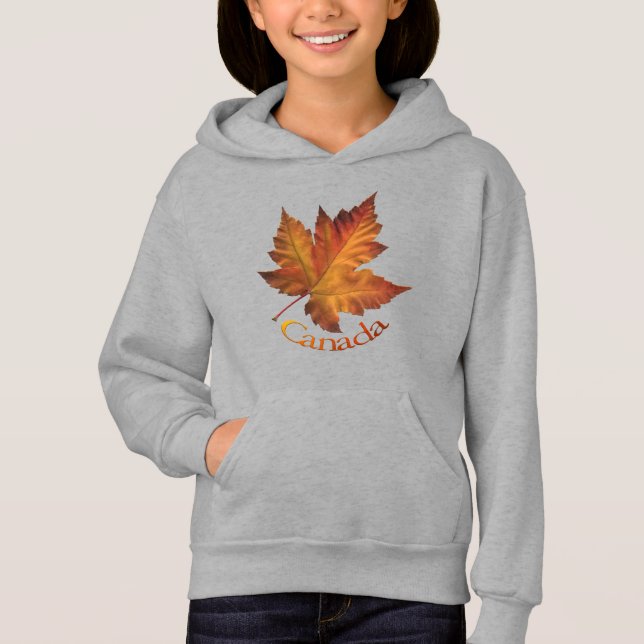Canada Maple Leaf Kid's Hoodie Canada Sweatshirt (Front)