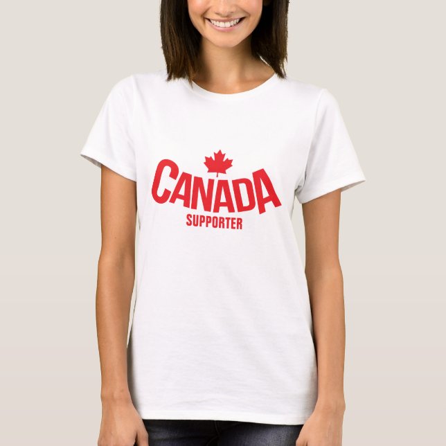 Canada maple leaf ladies supporter t-shirt (Front)