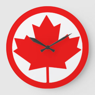 Canada Maple Leaf      Large Clock