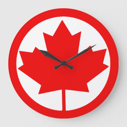 Canada Maple Leaf      Large Clock