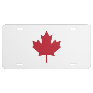 Canada Maple Leaf License Plate