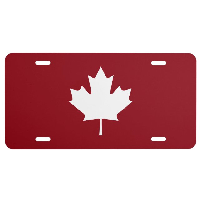 Canada Maple Leaf License Plate (Front)