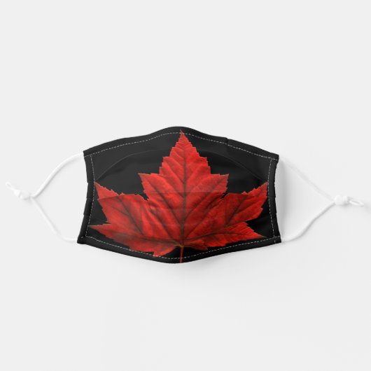 Canada Maple Leaf Mask Custom Canada Masks (Front, Unfolded)