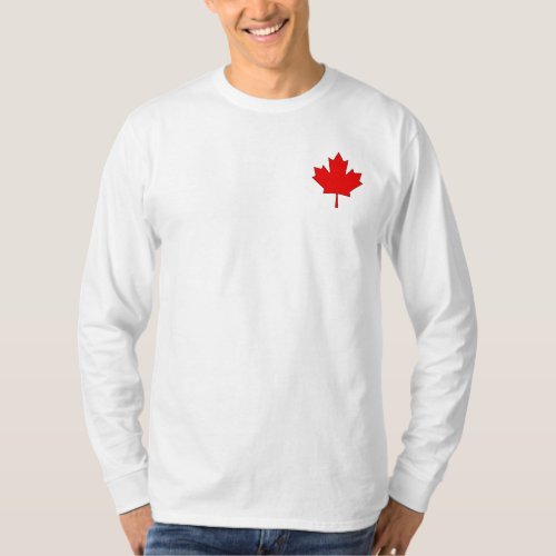 Canada Maple Leaf Mens Long Sleeve Shirt