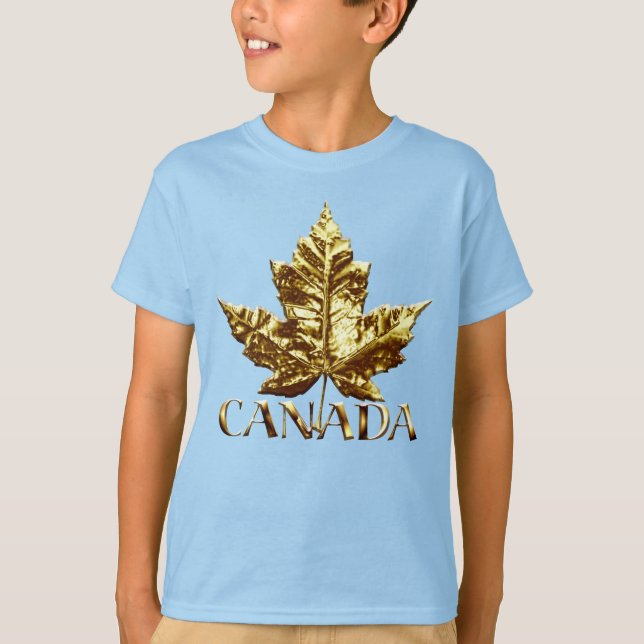 Canada Maple Leaf Organic Kid's T-shirt Canada Tee (Front)