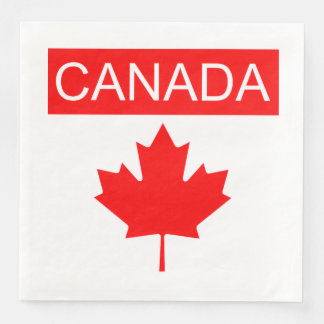 Canada Maple Leaf Paper Dinner Napkins
