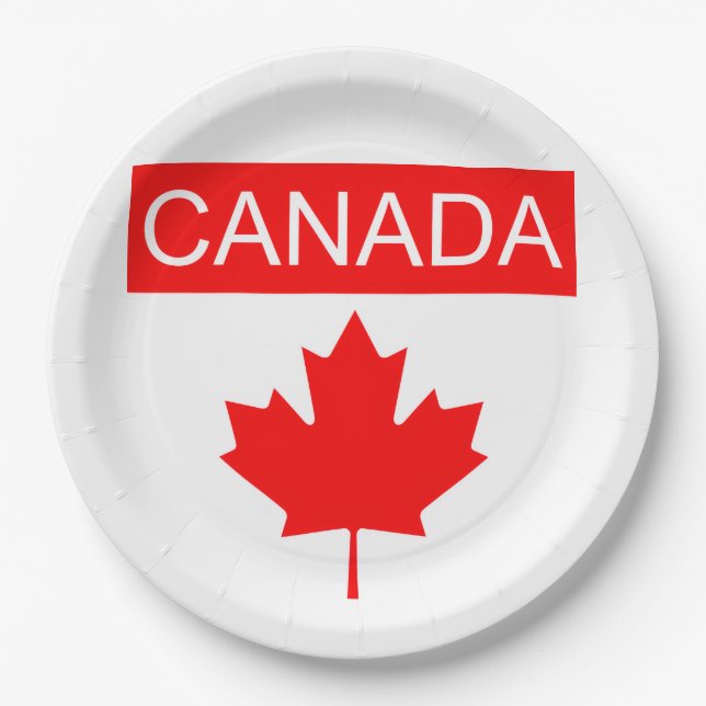 Canada Maple Leaf  Paper Plates (Front)