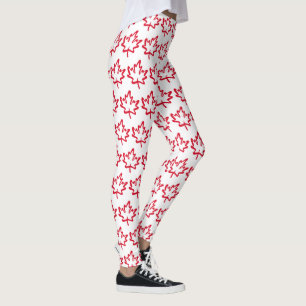 Canada Maple Leaf Patriotic Free Not For Sale Leggings