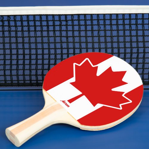 Canada Maple Leaf Ping Pong Paddle