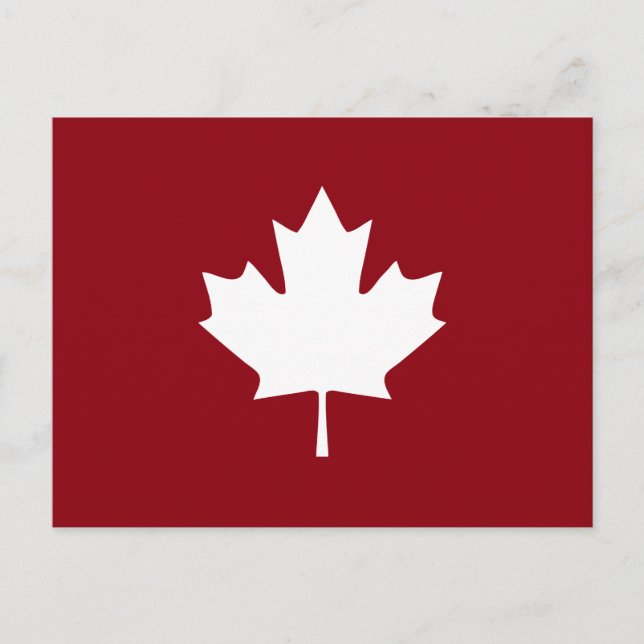 Canada Maple Leaf Postcard - Reverse Colors (Front)