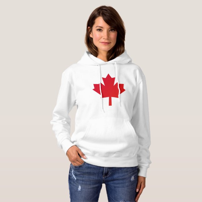 Canada Maple Leaf Red Hoodie (Front Full)