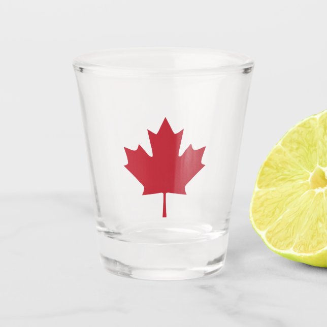 Canada Maple Leaf Shot Glass (Front)