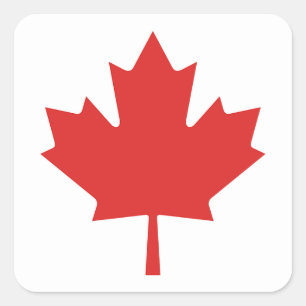 Canada Maple Leaf Square Sticker