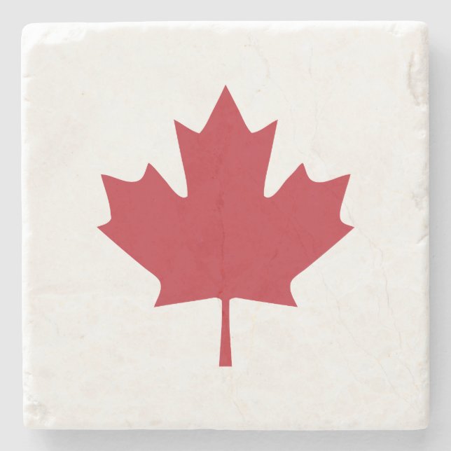 Canada Maple Leaf Stone Coaster (Front)