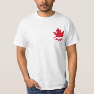 Expression Tees Canada Maple Leaf Womens Cropped T-Shirt 