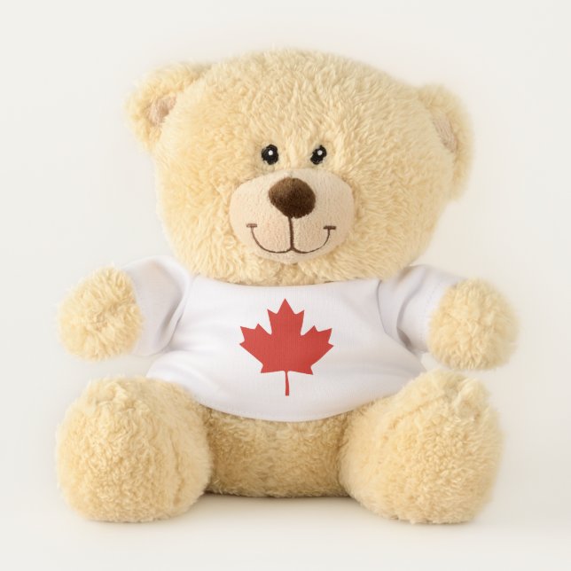 CANADA MAPLE LEAF TEDDY BEAR (Front)