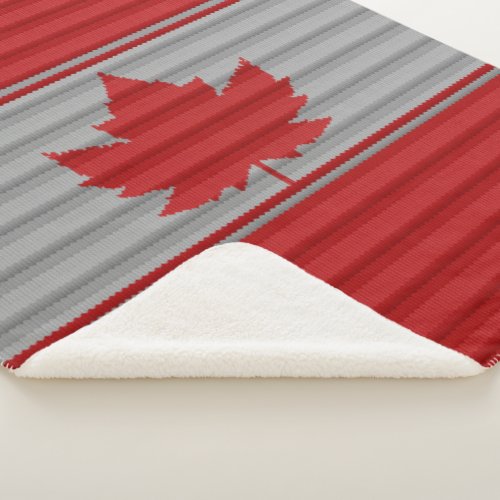 Canada Maple Leaf Throw Blanket Knit Print