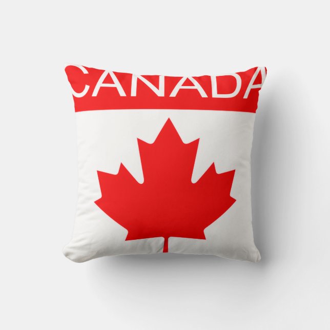 Canada Maple Leaf Throw Pillow (Front)