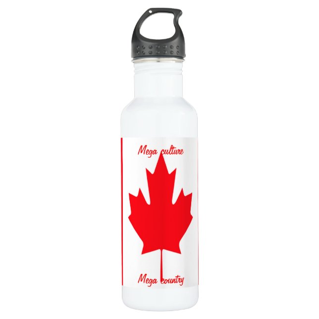 canada maple leaf water bottle (Front)