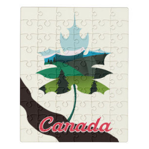 Canada maple leaf white edition jigsaw puzzle