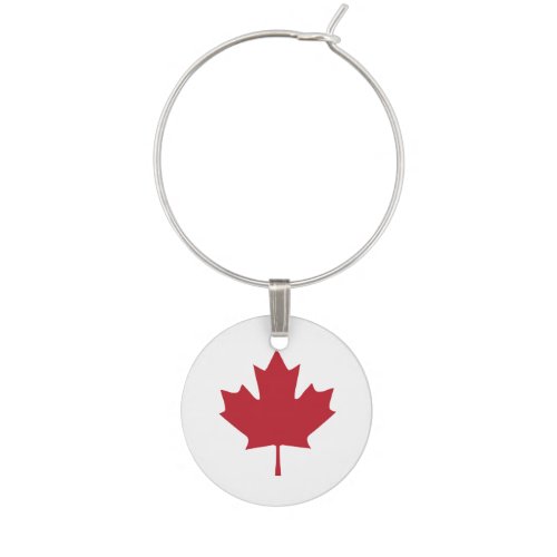 Canada Maple Leaf Wine Charm