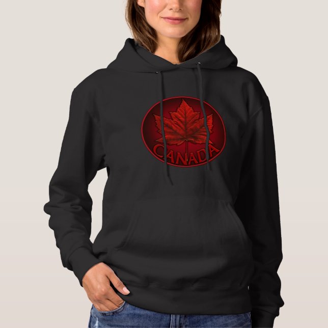 Canada Maple Leaf  Women's Hoodie Hooded Shirt (Front)