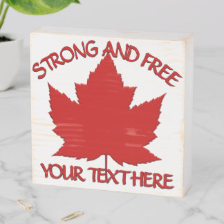 Canada Maple Leaf Wood Art Personalized Wooden Box