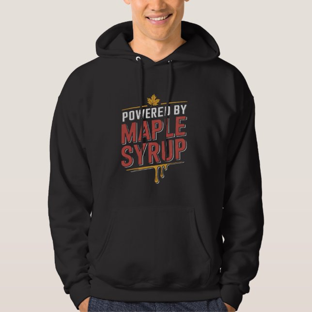 Canada Maple Tree Tapping Sugaring Powered By Mapl Hoodie (Front)