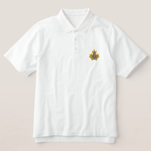 Canada Masonic Custom Embroidered Polo Shirt