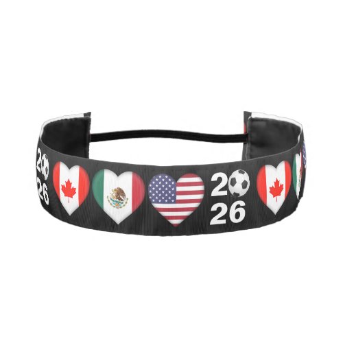 Canada Mexico USA hosting Football Tournament 2026 Athletic Headband