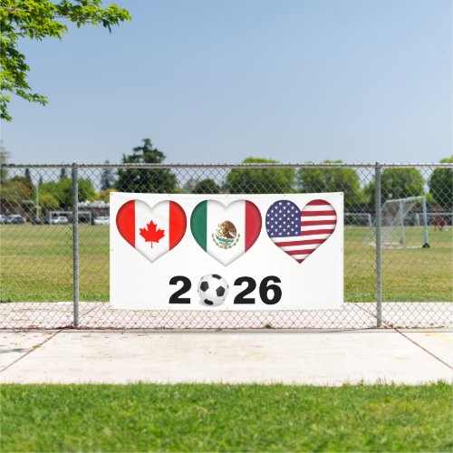 Canada Mexico USA hosting Football Tournament 2026 Banner