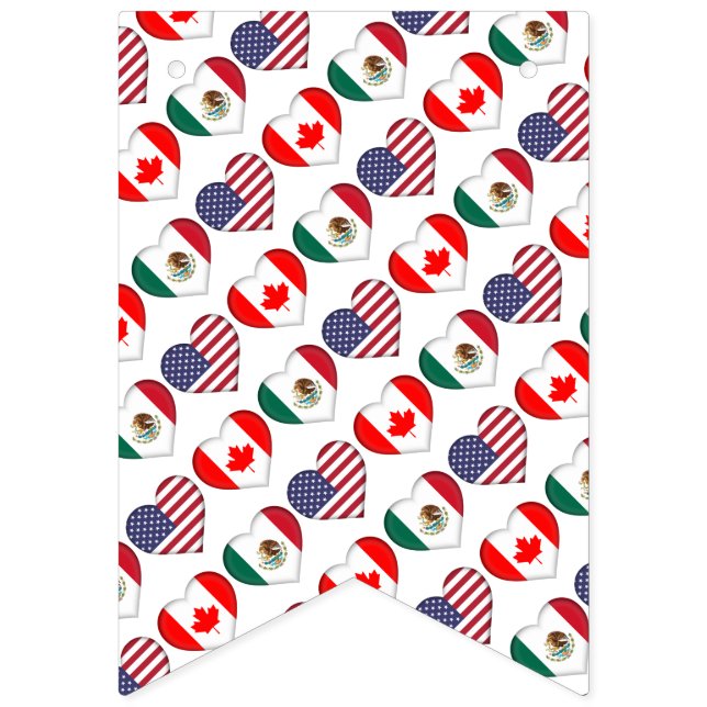Canada Mexico USA hosting Football Tournament 2026 Bunting Flags (First Flag)