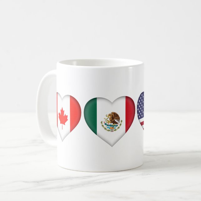 Canada Mexico USA hosting Football Tournament 2026 Coffee Mug (Front Left)