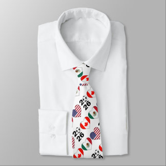 Canada Mexico USA hosting Football Tournament 2026 Neck Tie