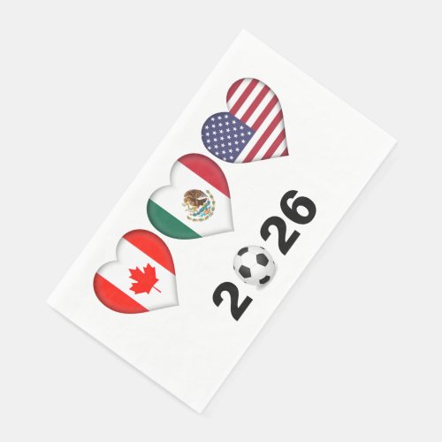 Canada Mexico USA hosting Football Tournament 2026 Paper Guest Towels