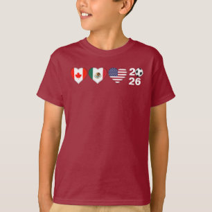 Canada Mexico USA hosting Football Tournament 2026 T-Shirt