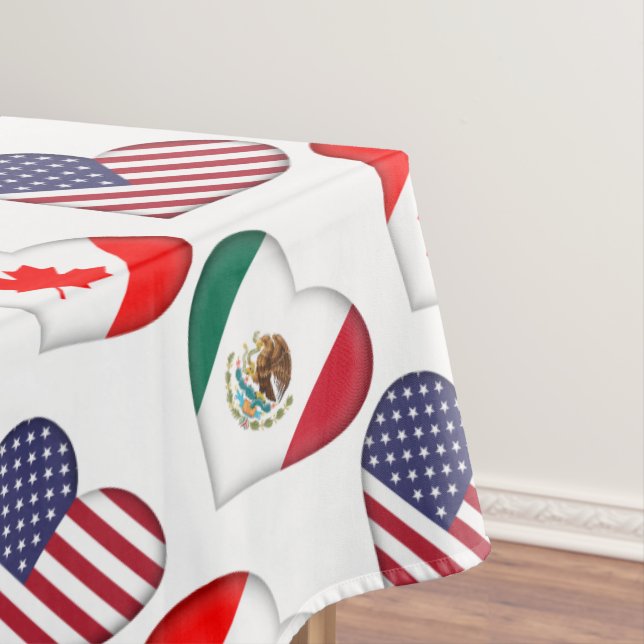 Canada Mexico USA hosting Football Tournament 2026 Tablecloth (In Situ)