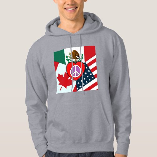 Canada_Mexico_USA Unisex Hooded Sweatshirt