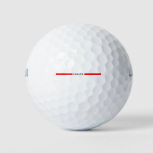Canada minimalistic flag golf balls