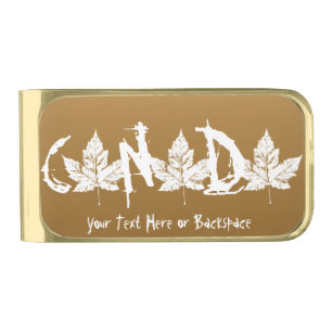 Canada Money Clips Custom Canada Maple Leaf Clips Gold Finish Money Clip
