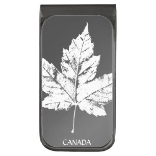 Canada Money Clips Custom Canada Maple Leaf Clips Gunmetal Finish Money Clip