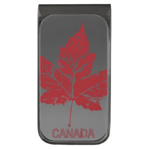 Canada Money Clips Custom Canada Maple Leaf Clips Gunmetal Finish Money Clip